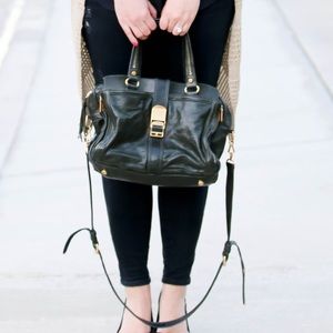 Rebecca Minkoff Dark Green Leather Satchel Bag
